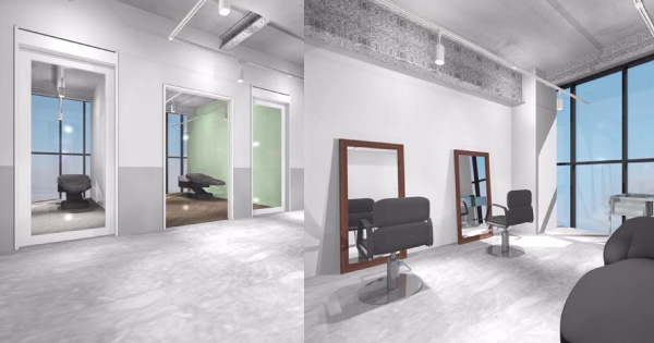 モール型美容室THE SALONSの店内