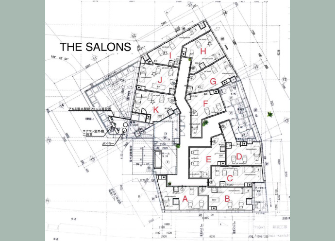 モール型美容室TheSalons1号店見取り図