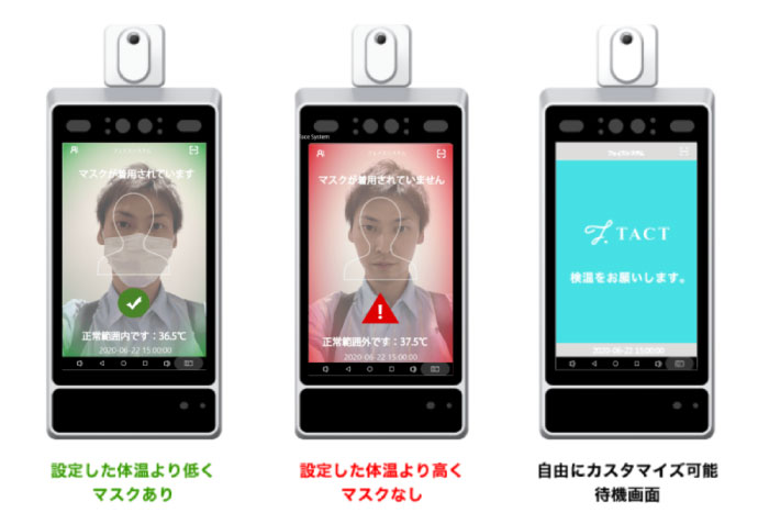 AI顔認証と赤外線サーモグラフィを搭載した発熱検知機「AI Concierge(コンシェルジュ) for サーモグラフィ」