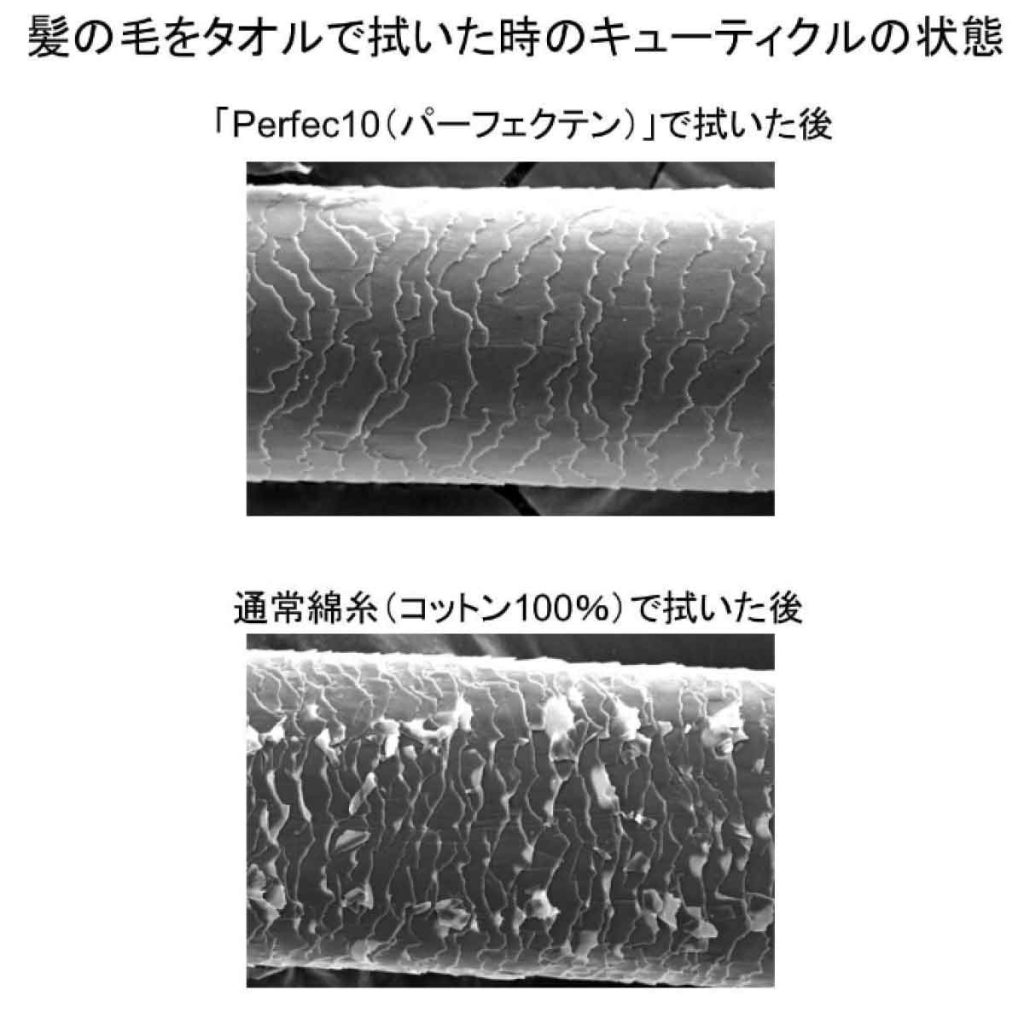 読者プレゼント「エアーかおる Perfec10」（浅野撚糸）キューティクルの状態