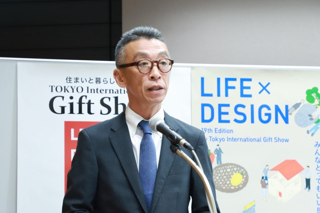 第101回目ギフト・ショー2026年春の開催を発表した統括の藤波信義氏