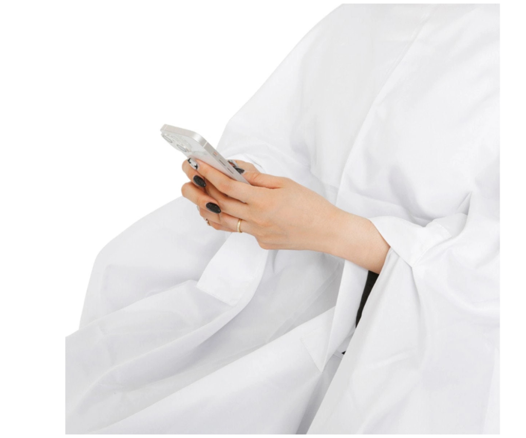 ビューティガレージ フリーハンドクロス袖なしBIG スマホ操作イメージ