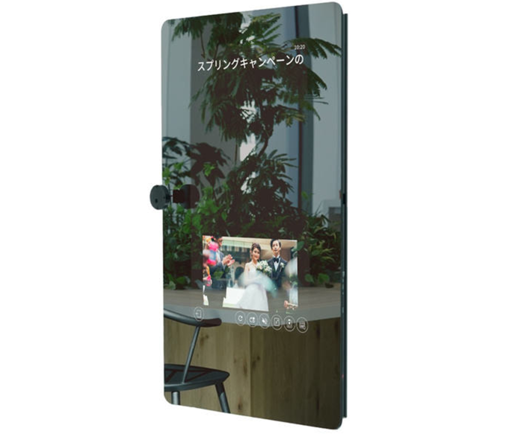 「ビューティーメリット」とつながるスマートミラー「BM Smart Mirror（ビーエムスマートミラー）」は、期間限定キャンペーンの訴求や動画広告の配信で、顧客体験の向上が期待できる