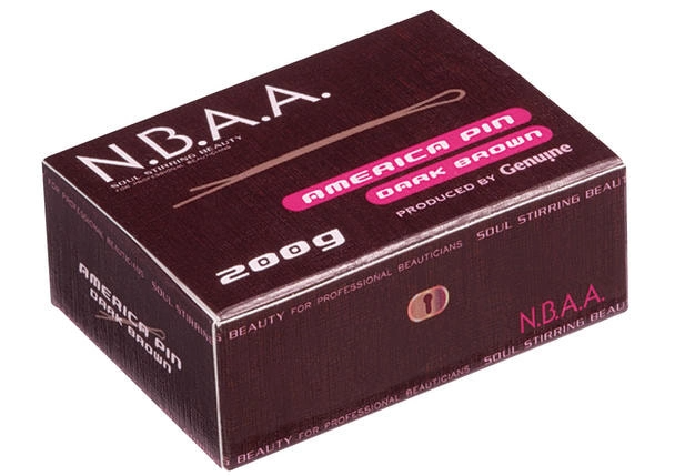 平留め、外留めにN.B.A.A.アメリカピン