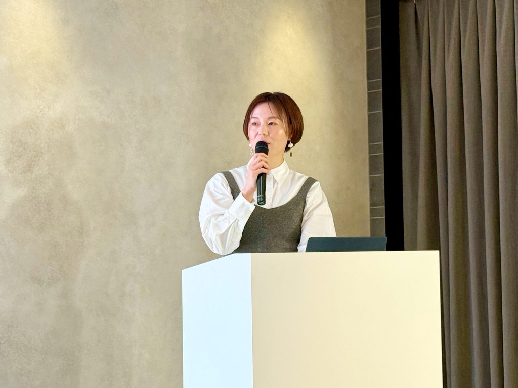 発表会に登壇したフェスティノブランドディレクター大滝優子さん