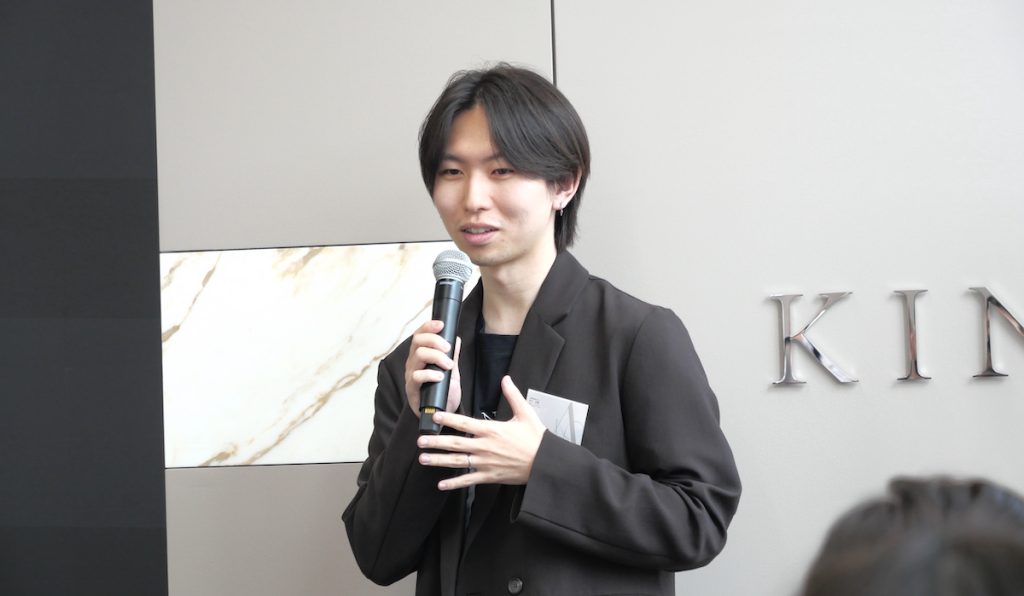KINUJOイベントに参加する、AMATOKYO 専務取締役山下 広輔氏